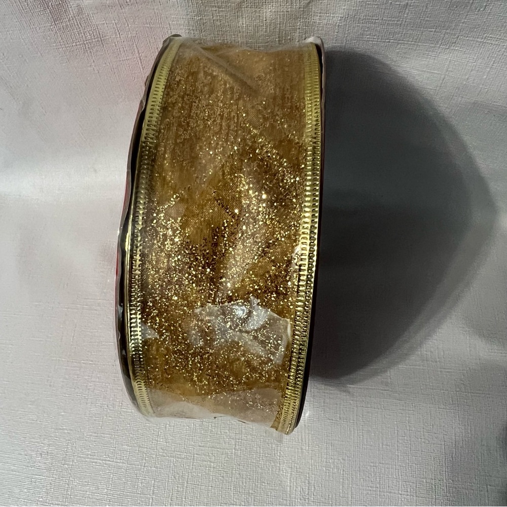 Wondershop Ribbon Garland Gold